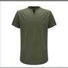 Spring and Summer New V-Neck Men's Casual T-Shirt Slim Fit Versatile Men's Short Sleeve Top