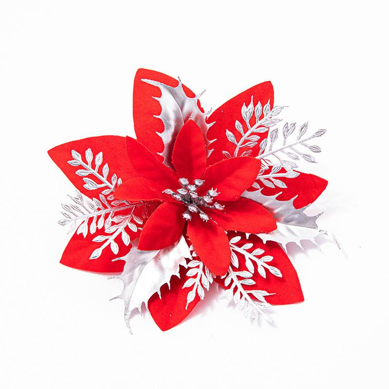 Flowers Christmas Decorative With Shiny Finish For Holiday Tree And Party Props