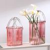 Trendige Glas-Handtaschen-Vase, Kreative Blasen-Fischglas-Blumenvase für Tischplatte, Hydroponische & Dekorative Blumen