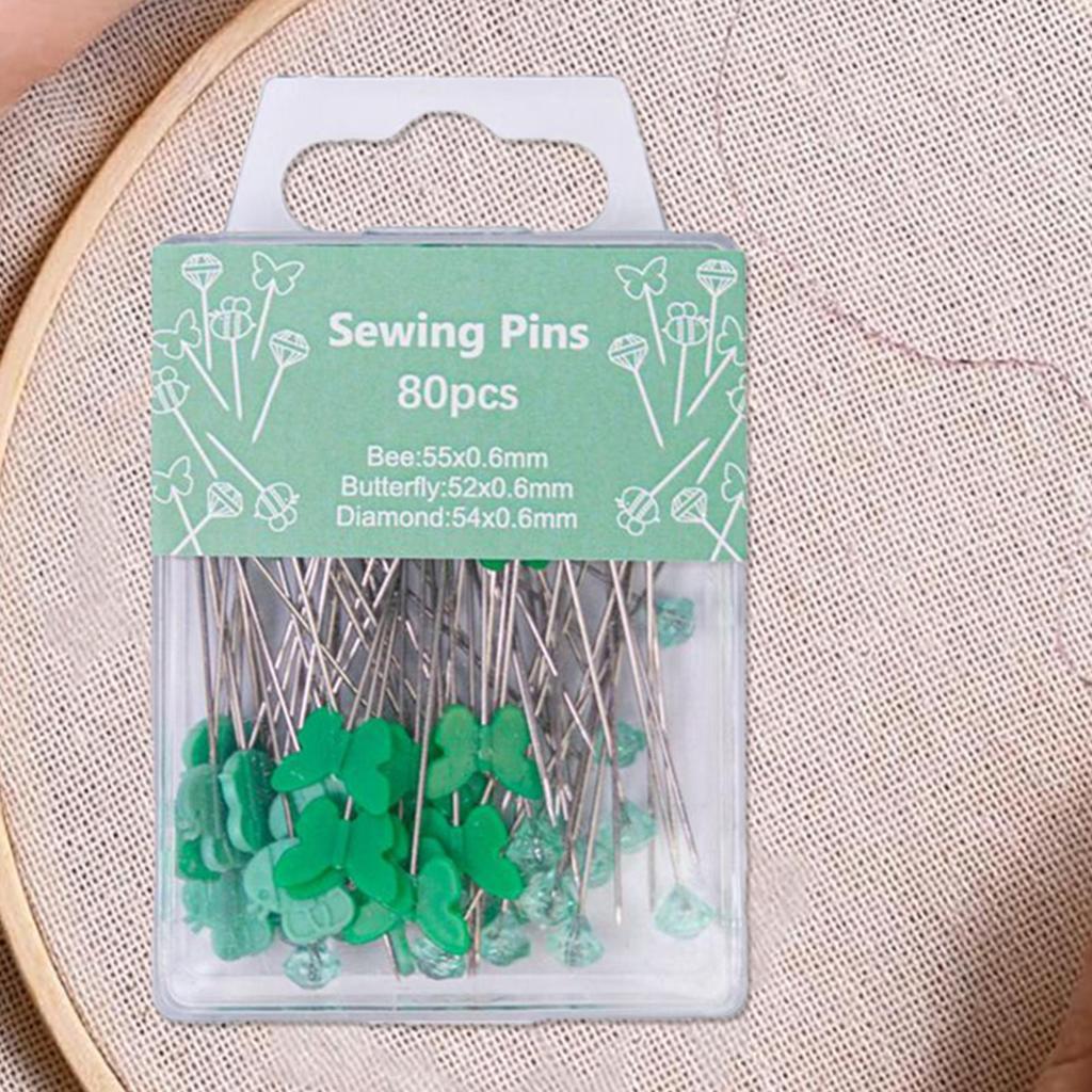 Pins Sewing Dressmaker Marking Needle Reusable Sewing Aid Supplies For Embroidery Crafts Specimen Fixing 80 Pieces Quilting