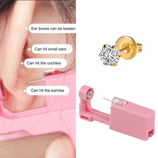 Disposable Good Looking Ear Piercer Stainless Steel Painless Sturdy Ear Piercing Device Body Piercing Jewelry