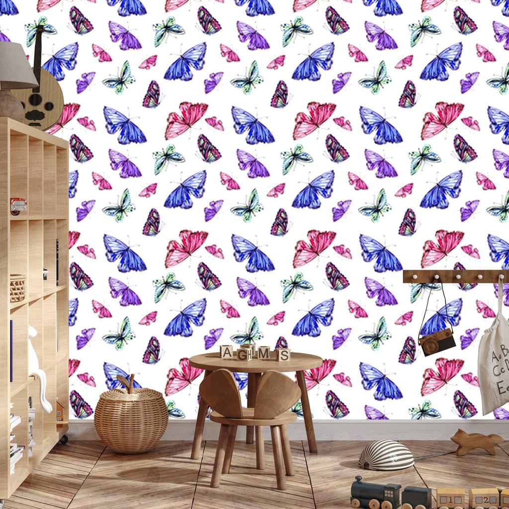 Colorful Butterflies Nature Wallpaper for Living Room and Bedroom 50x1000