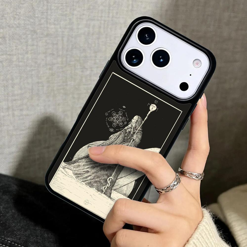 Capa Case for iPhone 17 Air 16 Pro Max 15 Plus 11 13 Mini 14 12 Back Phone Cover The Hermit Tarot Card