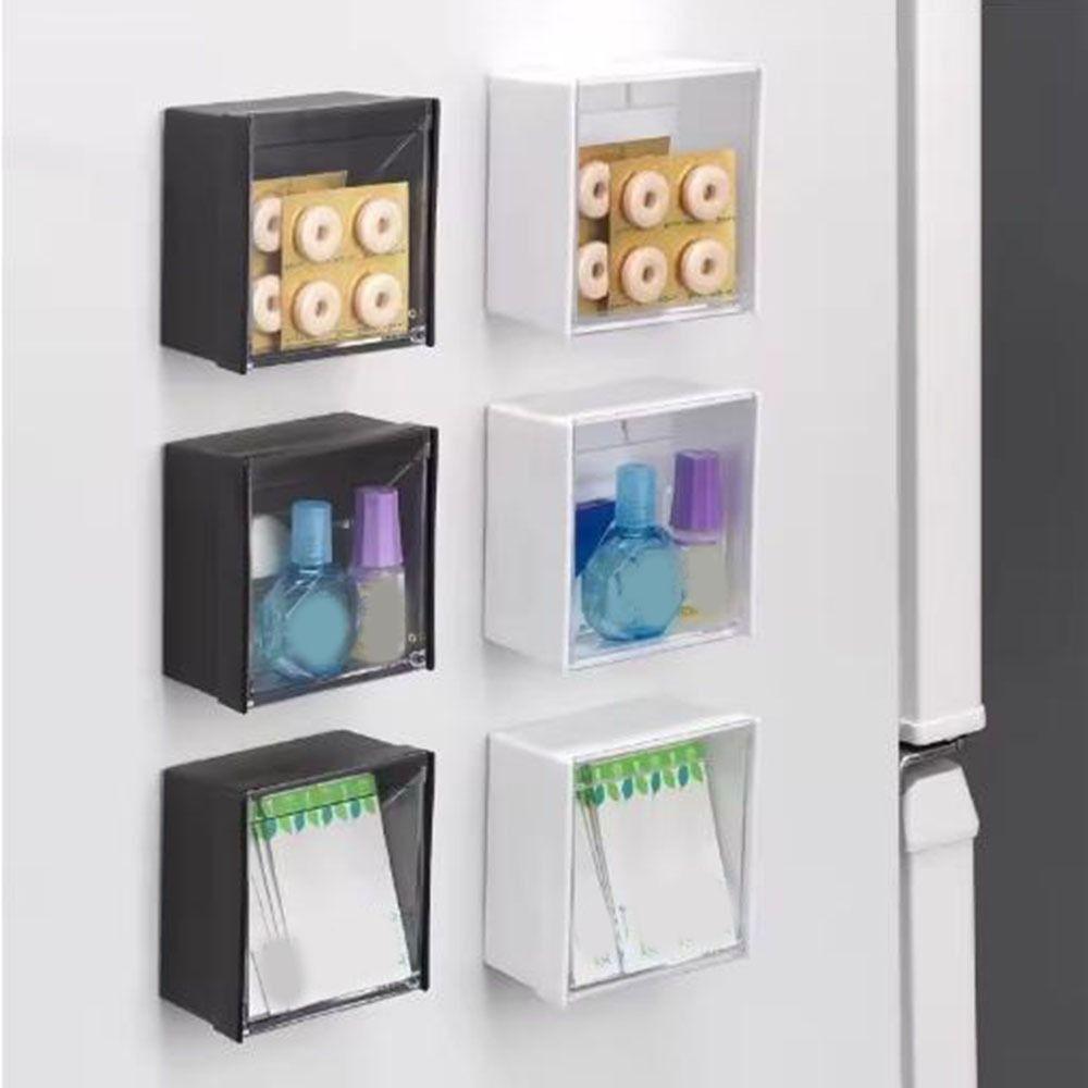 Square Mini Storage Box Space Saving Data Cable Storage Box Cotton Pad Holder  Bathroom