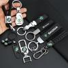 3D Metaal Leer Auto Embleem Sleutelhanger Sleutelringen Voor Skoda Octavia A5 A7 Fabia Superb Rapid Kodiaq Kamiq Auto Accessoires wsjn67