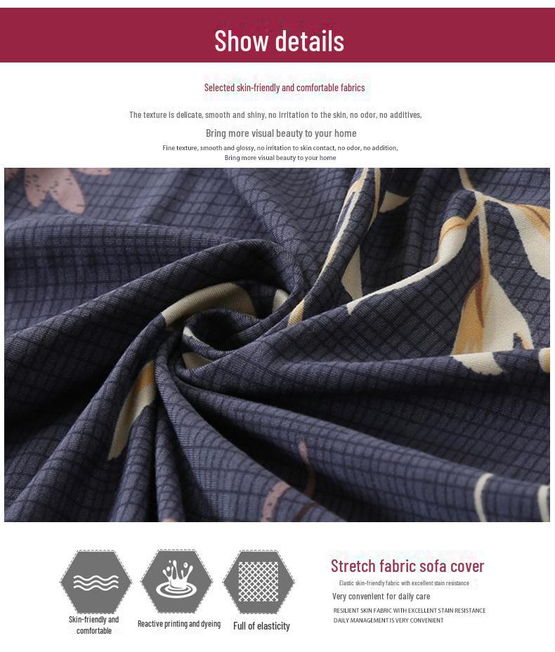 Elastic Universal Sofa Cover for Single, Double, or Three-Seat Sofas, All-Inclusive Cushion Protector.