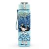 1PC Girl Big Blue Flower Hair Print 750ml Color Plastic Sports Water Bottle Leakproof Flip Straw Lid Suitable for Sports Office Home Use