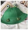Frog Bucket Hat for Women Cute 3D Big Eyes Frog Sun-Shade Travel Novelty Fisherman Cap Foldable Daily Commute Kawaii Basin Hat