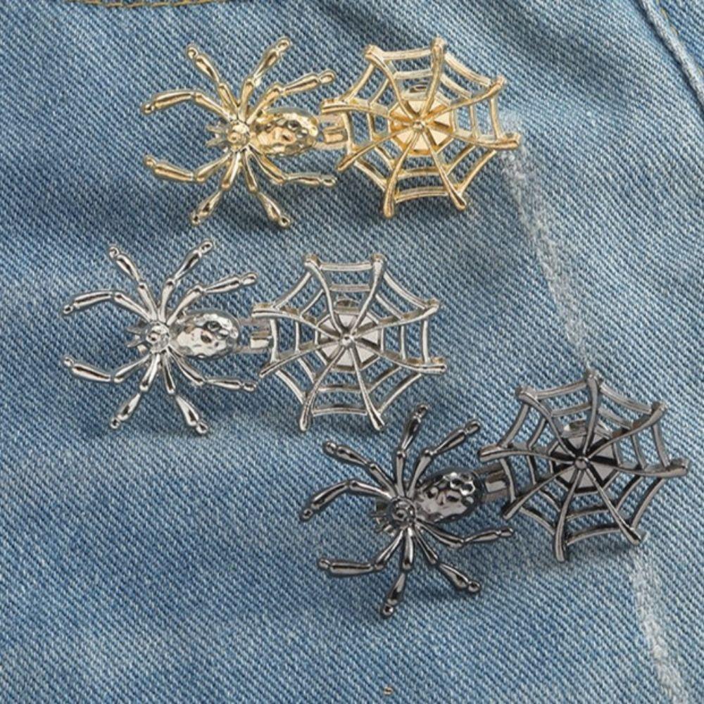 Spider Web Jean Fit Tighten Buckles Waist Buckle Jean Buttons for Loose Jeans  Party