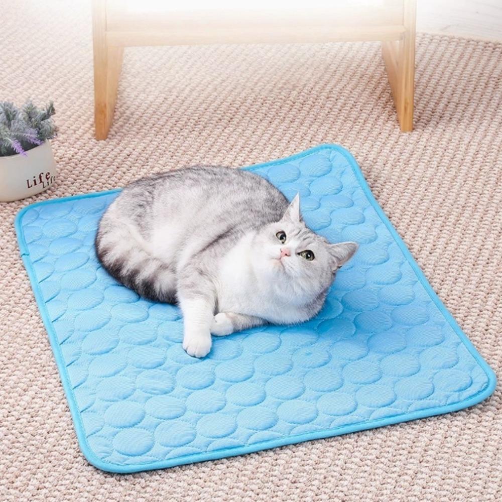 Pet Polyester Cooling Mats Summer Cat Dog Sofa Nest Bed Cooling Sleeping Pad Breathable Washable Multi-purpose for Pets Supplies