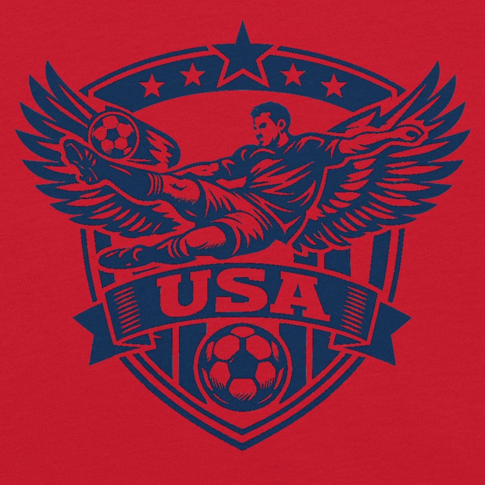 USA Soccer Vintage Crest T-Shirt | Patriotic Football Fan Graphic Tee XL
