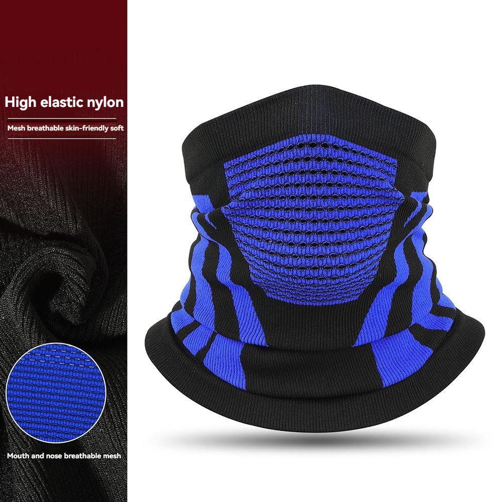 

Ski Mask Unisex Winter Neck Warmer Knitted Scarf Faces Cover Outdoor Windproof Scarf Elastic Breathable Bicycle Motorcycle Mask синій