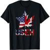 USEH Patriotic USA Star Canadian Maple Leaf Canada T-Shirt