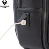 Humerpaul Zaino in pelle Borsa per computer multifunzione di grande capacità Borsa da viaggio con presa USB