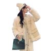 FASHION Thickened small fragrant style lamb wool foreign style winter versatile outer wear plush loose top ins trendy Clothes