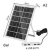 Solar Battery Charger 4 USB Ports Fast Charging Efficient Solar Absorption for Outdoor Trips Power Supply Emergency Backup