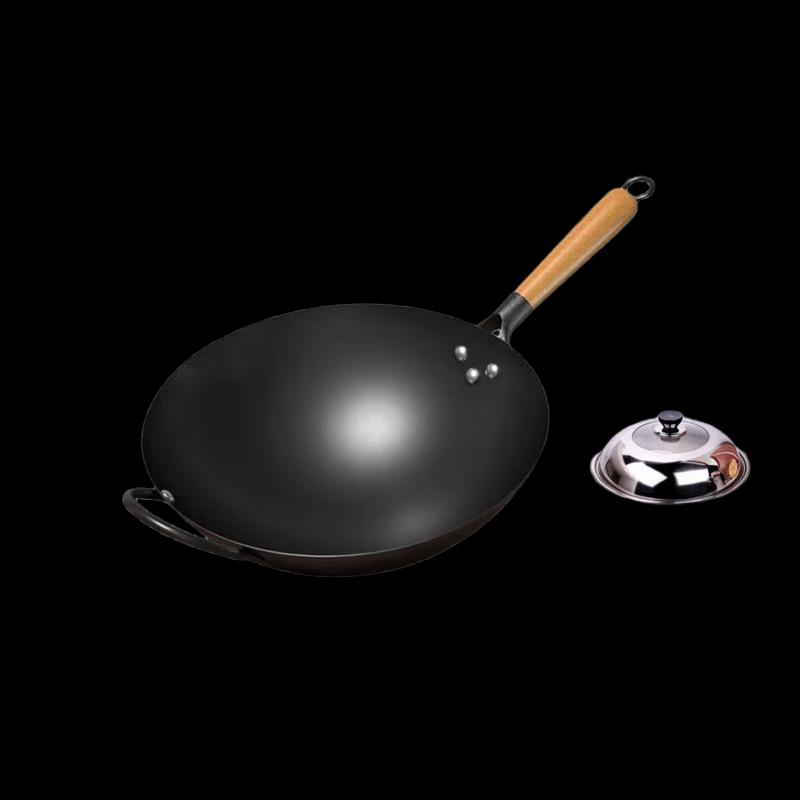 

Lilang Traditional Nitrided Wok with Lid, 30cm