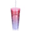 Starbucks Overseas Limited Holiday Straw Tumbler Winter Snowflake Cup 710ml Gradient Purple