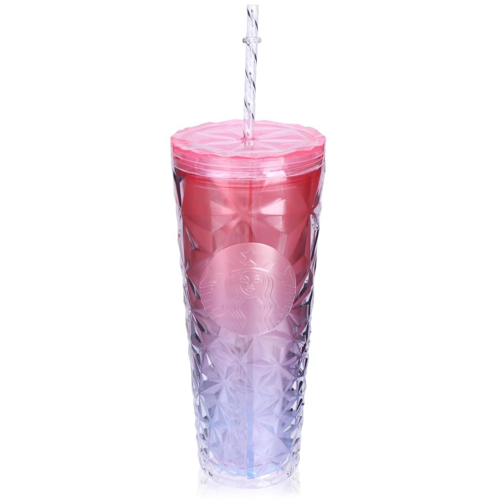 Starbucks International Limited Holiday Straw Tumbler Winter Snowflake Cup 710ml Gradient Purple