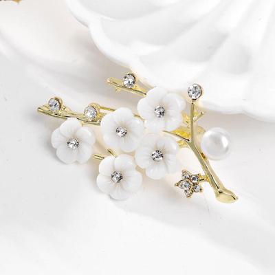 Shell Plum Blossom Broschen Pins Für Frauen Vintage Blume Brosche Für Hochzeit Partyedding Party Geschenk