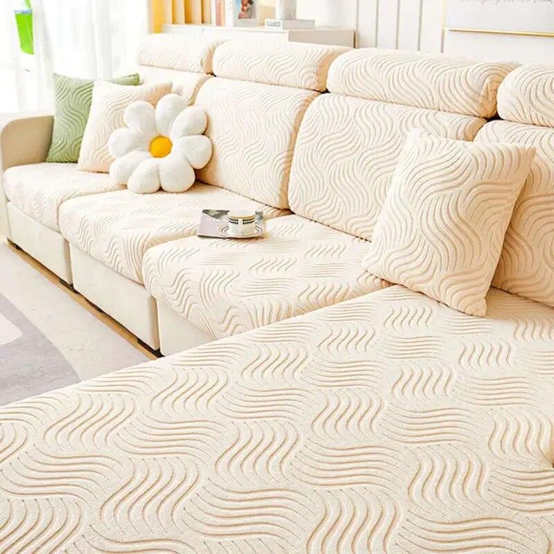 Nordic Simple Design Sofa-Matratze All-Inclusive rutschfeste Couch-Schonbezüge Chaise Lounge Staubdichter Bezug