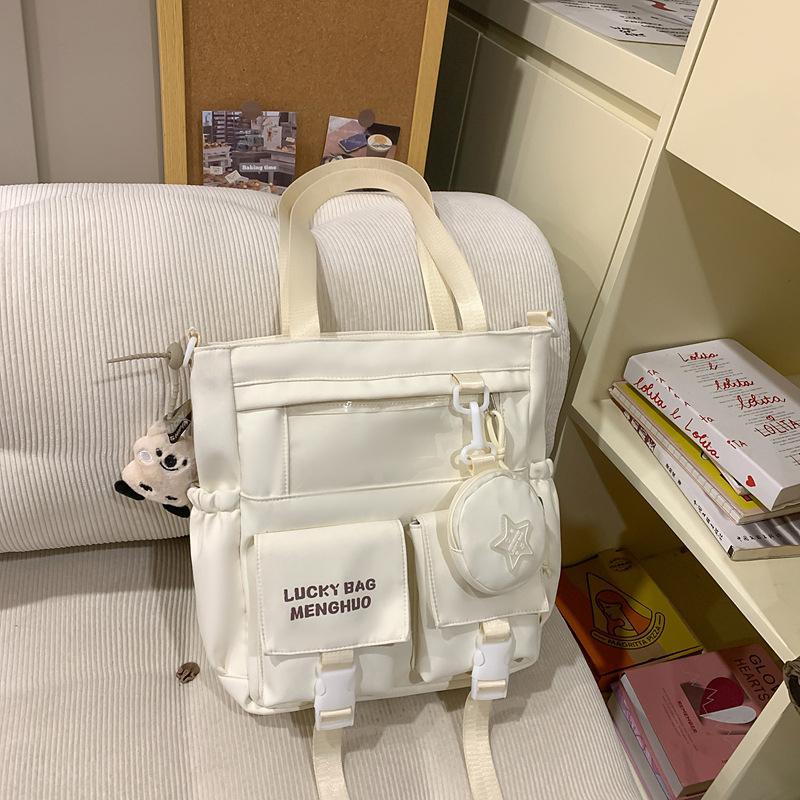 Student Carrying Book Bag Female Elementary School Student Tutoring Bag Canvas Large Capacity Cute Children Tutoring Bag Female Crossbody Bag