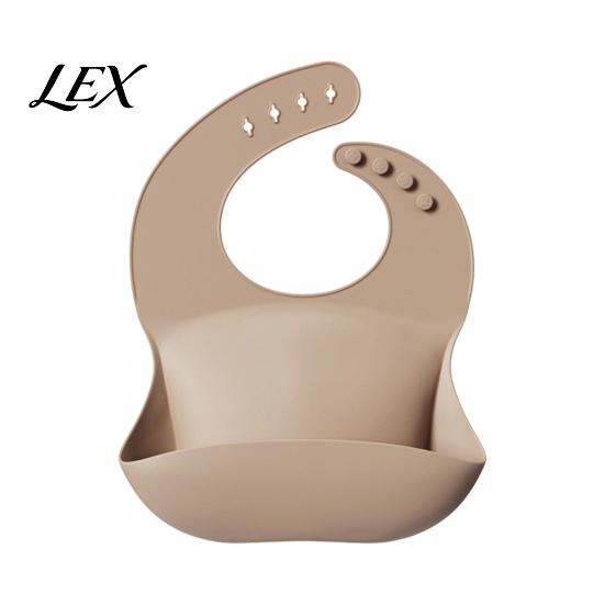 BPA Free Silicone Bibs Baby Bib, Waterproof Soft Adjustable Feeding Durable Skin Friendly Supplies Large Pocket Food Catch Bib for Babies And Toddlers