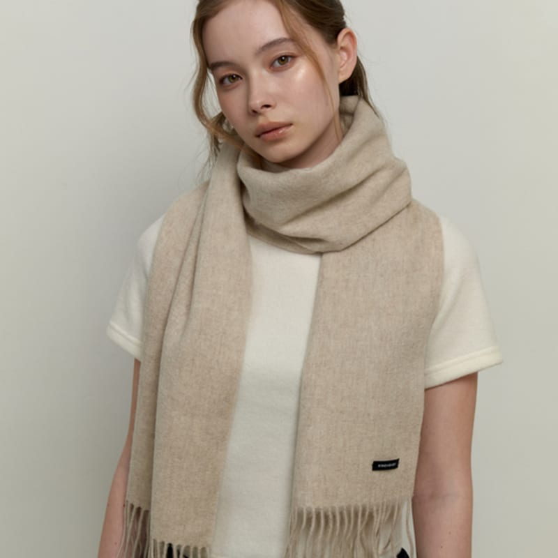 KINDABABY basic wool 100 muffler - beige