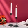 Candle Holder 2Pcs Metal Candlestick Holder for Taper Candle Decorative Black Candle Holder for Home Decor Wedding Dinning Party