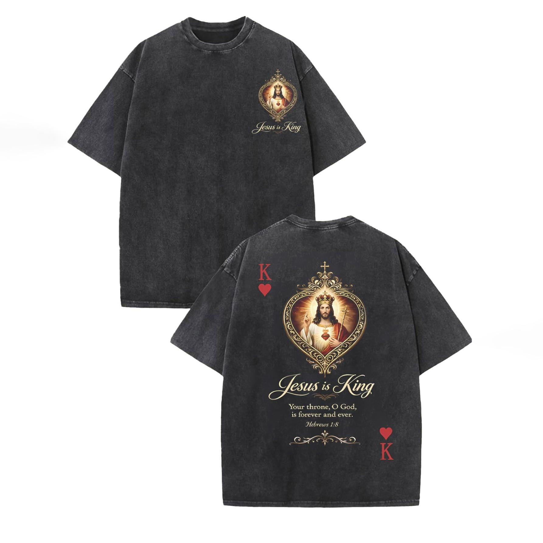 

Men s Distressed Oversized T-Shirt with “Royal Theme” Sacred Heart and King of Hearts Print Casual,Comfortable, 100% Cotton, Perfect for Everyday Wear L чёрный