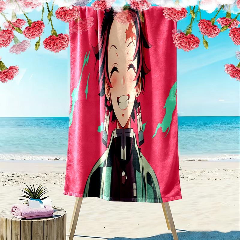 Vibrant Anime Spirit Beach Towel Beach Towel for Vacation Photos Soft Seaside Absorbent Bath Towel Outdoor Pool Towel Outdoor Picnic Beach Mat Beach