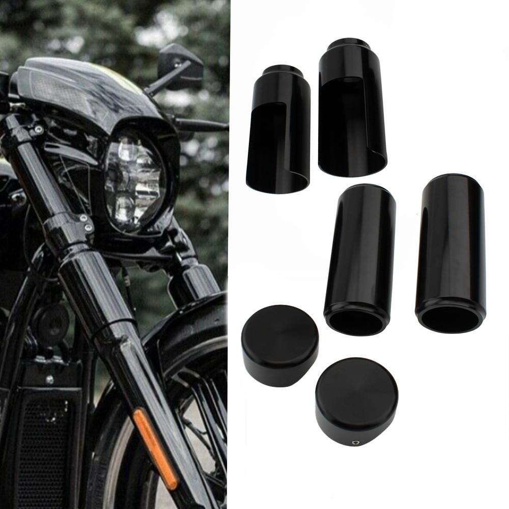 Premium Black Front Fork Shock Absorber Cover For Harley Breakout 2018 Models