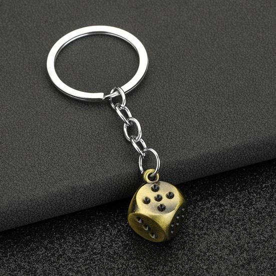 Würfel Schlüsselanhänger Metall Würfelbeutel Anhänger Trendiger Schlüsselanhänger Rucksack Anhänger Spieler Zubehör Geschenk für Männer Frauen