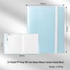 4-Pocket Solid Color PP Card Storage Album with Elastic Band, Large Capacity for Game Cards or Photos - Holds 160 Cards