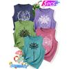 5Matching Set of Sister Outfits with Floral Print, Fashionable Retro Style, Women's Spring and Autumn Casual Sporty Top, Round Neck Vest, Available