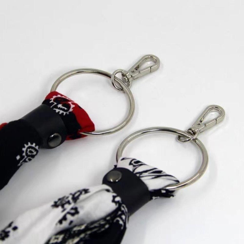 HipHop Cashew Flower Square Scarf Ribbon Pant Chain Punk Trousers Chains  Women's