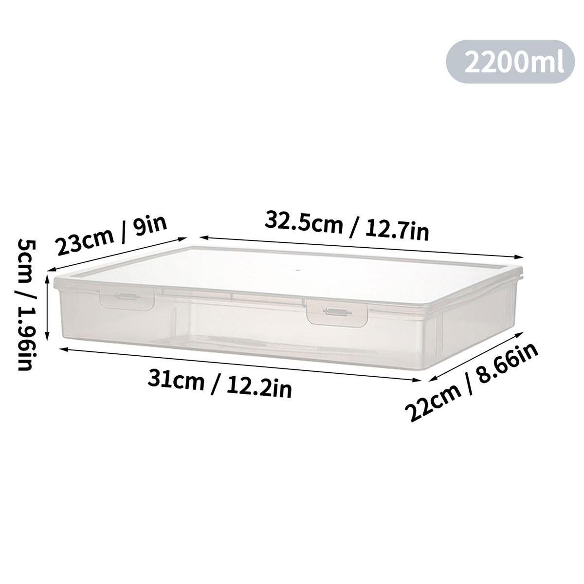 

Пластиковий контейнер для зберігання офісного приладдя Великої місткості Прозорий кейс для зберігання паперу формату А4 Настільна організація зберігання