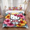 3pcs Hello Kitty In Tropical Paradise Bedding Set - Includes 1 Quilt Cover and 2 Pillowcases, Comfortable Bedding with Stylish Design for Be