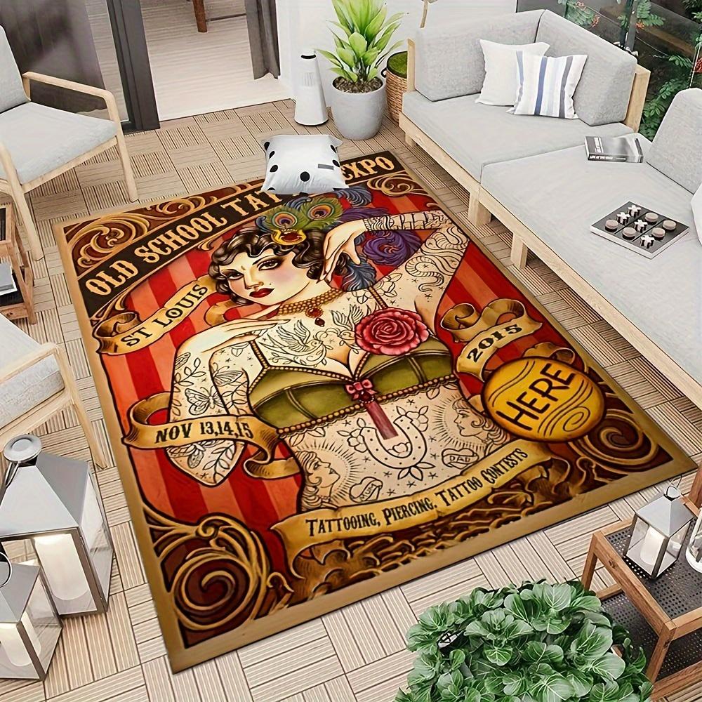

Коврик Tattoo Girl - Нескользящий Дерзкий Декор для Спальни/Гостиной, Модный Домашний Аксессуар 60*90cm
