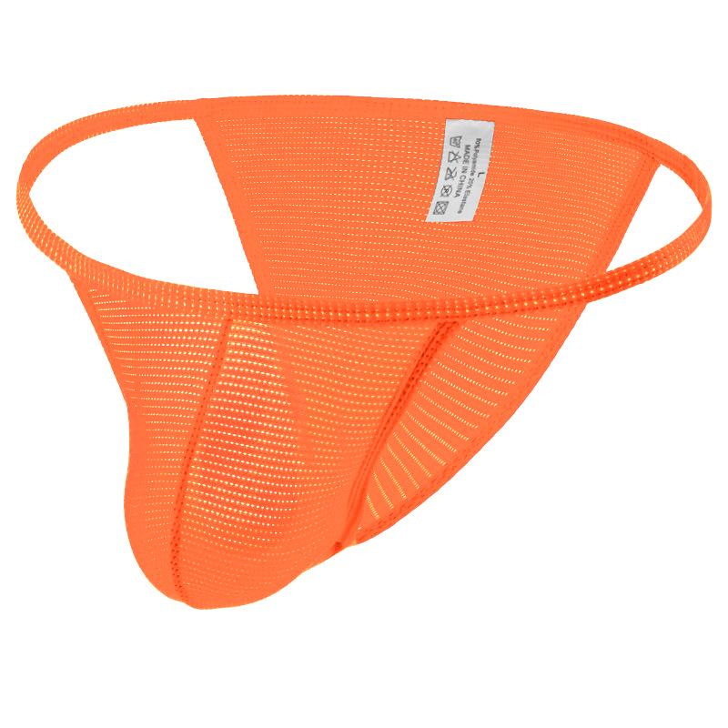 Men's Mesh High-Cut Low-Waist Briefs with U-Shaped Large Pouch - Sexy, Comfortable, and Breathable.