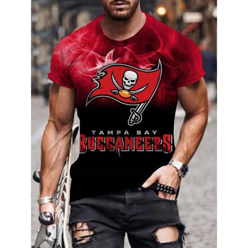 

Футболка с короткими рукавами и 3D-эмблемой команды Tampa Bay Pirates, мужская футболка с принтом L
