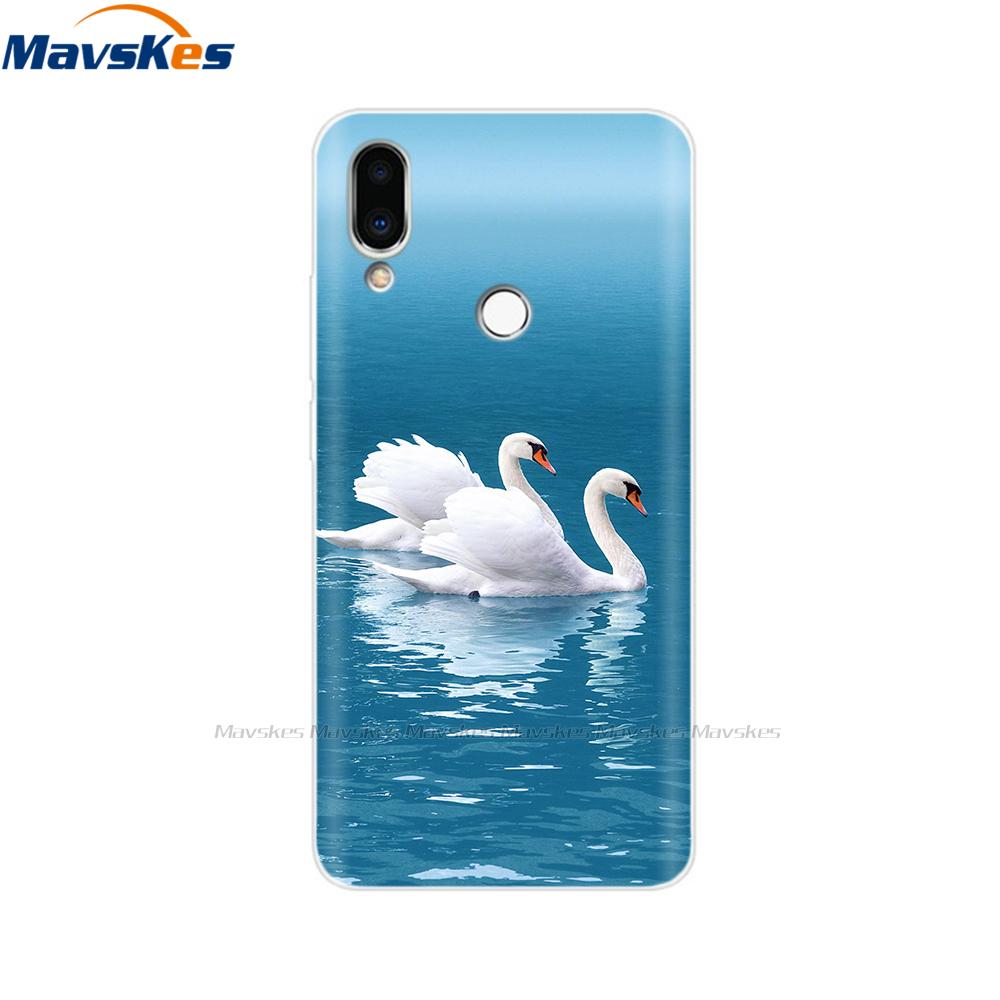 Soft TPU Case for Meizu Note 9 Cat Animal Flower Printed Protective Silicone Covers Phone Shells Bags Bumper for Meizu Note9