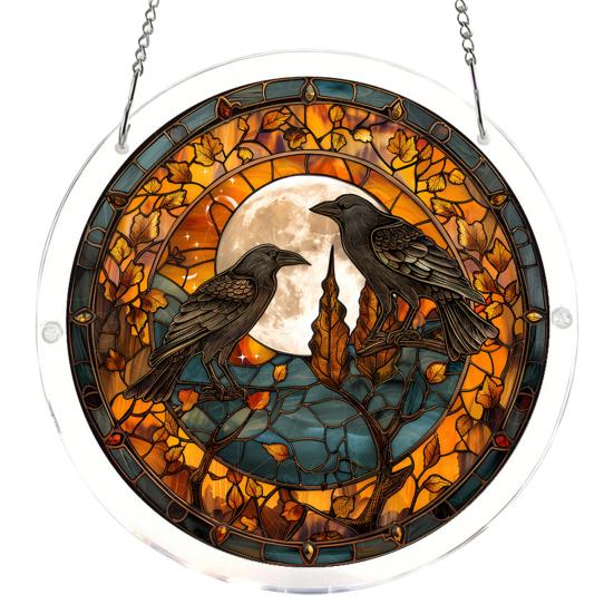 Acrylic Puzzle Suncatcher Halloween Stained Glass Style Sun Catcher Puzzle M G