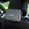 Multifunctional Houndstooth Car Tissue Box Vehicle Back Seat Armrest Tissue Holder