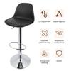 Bar Stools Set of 2 Faux Leather Counter Height Barstools with Back & Footrest Height Adjustable Swivel Bar Chairs Modern Armless Island Stool