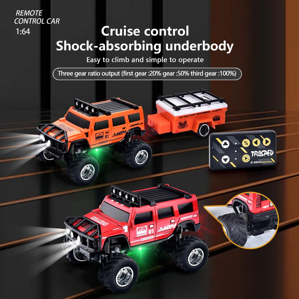 Road Remote Control Car With Adjustable Speed, Lights And Absorbers, Can Be Connected To Mobile Phone Control