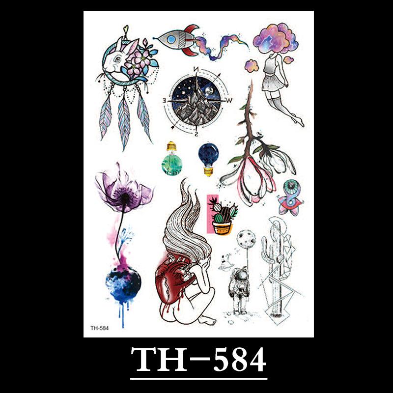 Flower Tattoo Sticker, Small Flower Tattoo Sticker, Tattoo Sticker Waterproof And Sweat-Proof Tattoo