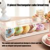 Professional Acrylic Dessert Container With Lid For Transporting Treats Cake Tray Rectangular Food Display Case
