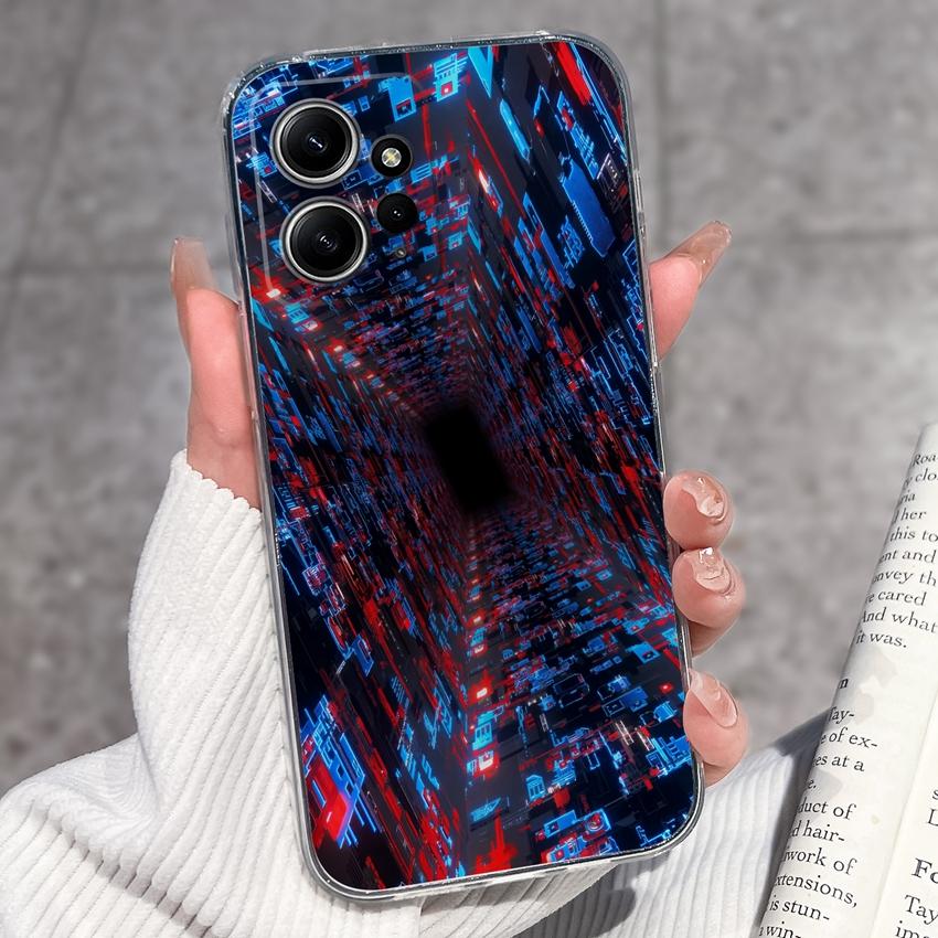 Luxury Transparent TPU Shockproof Phone Case For Redmi Note 12 11 11T Pro Plus 12S 11S 11SE 12Turbo Beautiful Girl Pattern Soft Casing For Redmi Cover