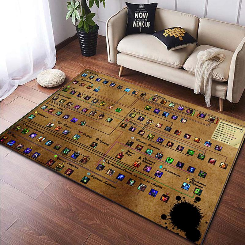 LOL KDA HD Printed Area Large Rug ,Carpet for Living Room Bedroom Sofa Decoration, Non-slip Floor Mats Dropshipping Alfombras